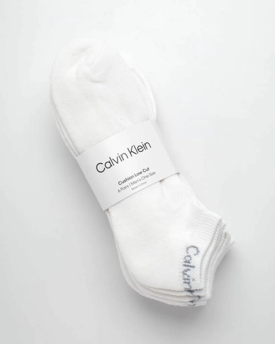 Calvin Klein Men's No-Show Athletic Socks 6-Pack – Low Cut Breathable Comfort Sneaker Socks