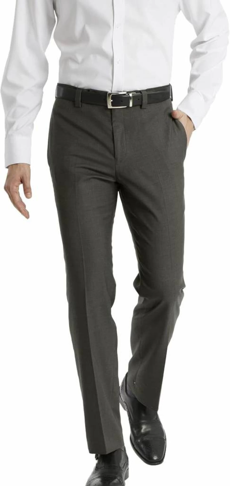 Calvin Klein Men's Modern Fit Stretch Dress Pants - Flat Front Ready-to-Wear Suit Pants for Business & Formal Occasions