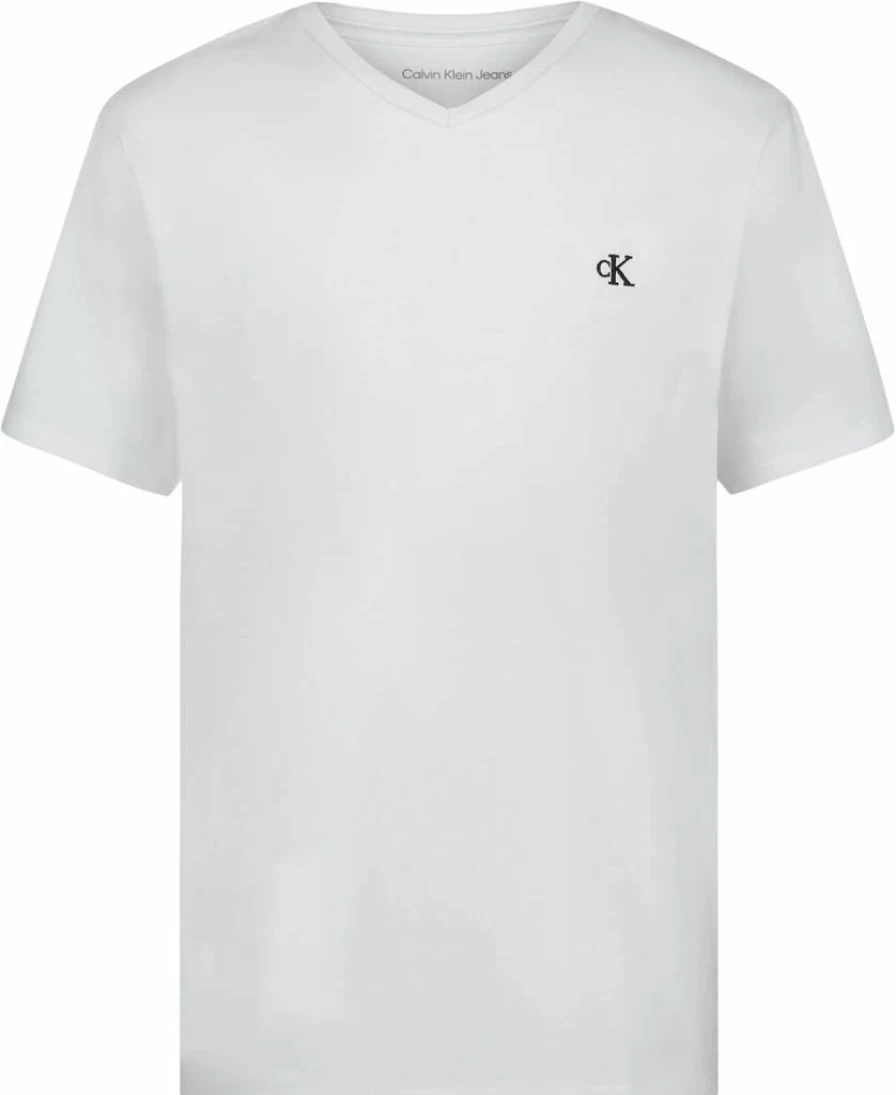 Calvin Klein Boys' Soft Comfortable Relaxed Fit Solid V-Neck Short Sleeve T-Shirt