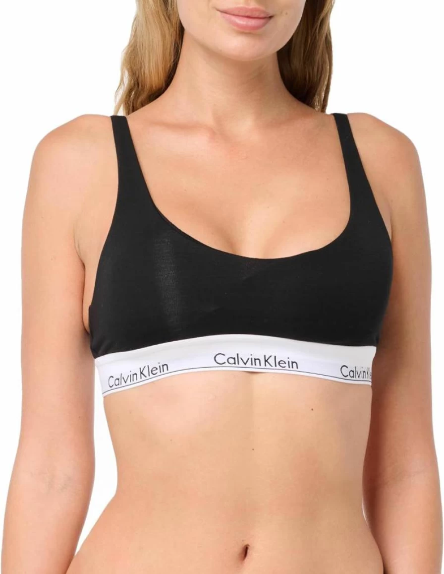 Calvin Klein Women's Lightly Lined Scoop Neck Bralette - Modern Cotton Comfort Underwear