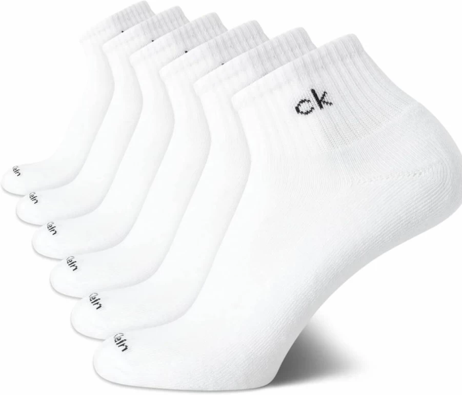 Calvin Klein Men's 6-Pack Cushioned Mini Crew Athletic Socks for Running, Sports & Hiking – Breathable Comfort Socks