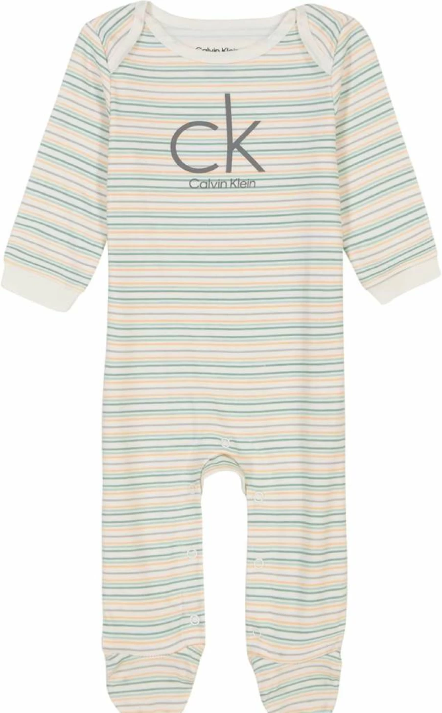 Calvin Klein Baby Boys' Soft Cotton Footed Pajamas One-Piece Sleepsuit