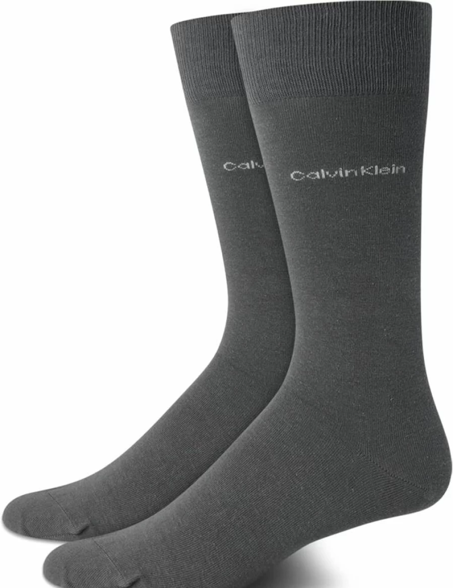 Calvin Klein Men's Dress Socks 2-Pack - Soft Egyptian Cotton Blend Crew Socks with Stay-Up Cuff for Comfort & Style (Fits Shoe Sizes 7-12)