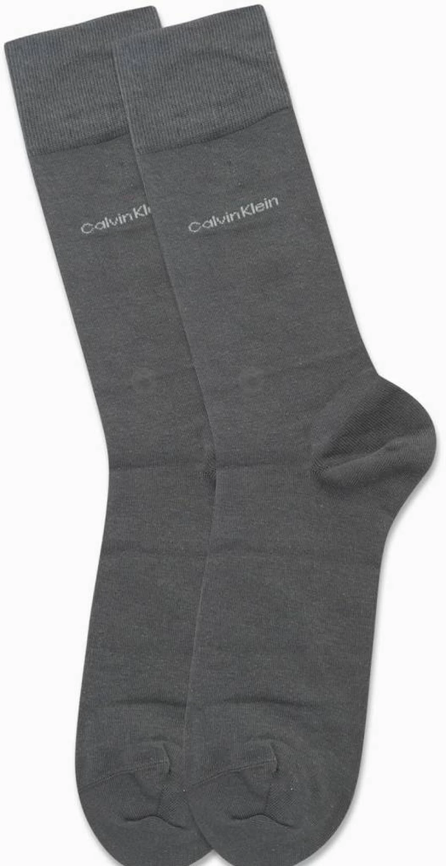 Calvin Klein Men's Dress Socks 2-Pack - Soft Egyptian Cotton Blend Crew Socks with Stay-Up Cuff for Comfort & Style (Fits Shoe Sizes 7-12)