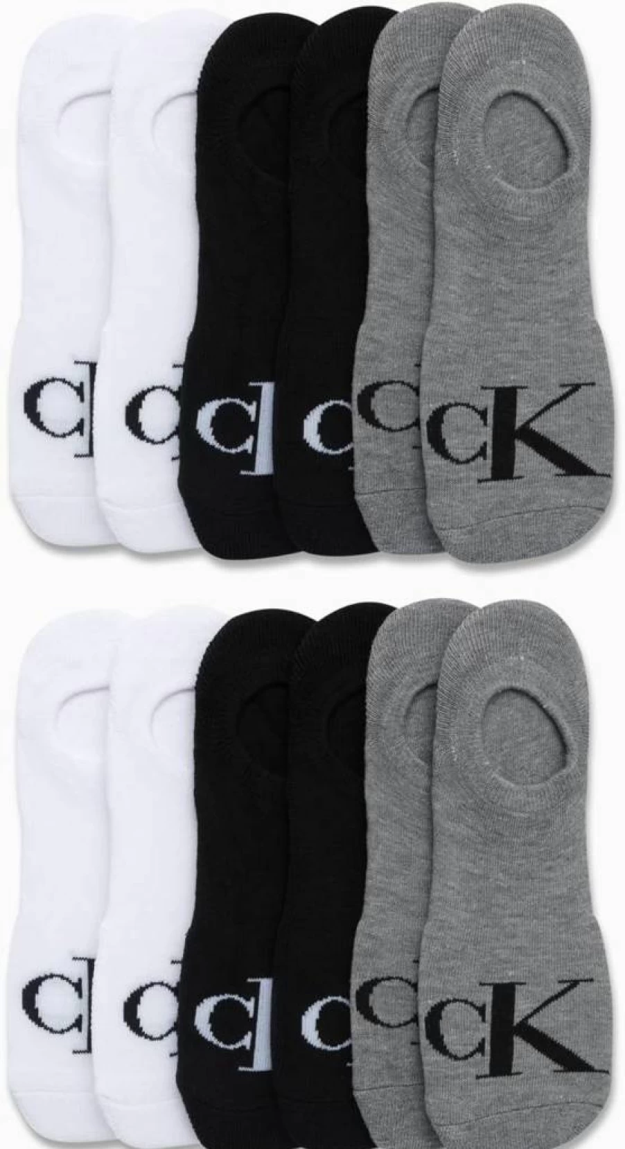 Calvin Klein Men's No Show Socks 12 Pack - Low Cut Cushioned Non Slip Liner Socks for Sneakers & Loafers (Sizes 7-12)