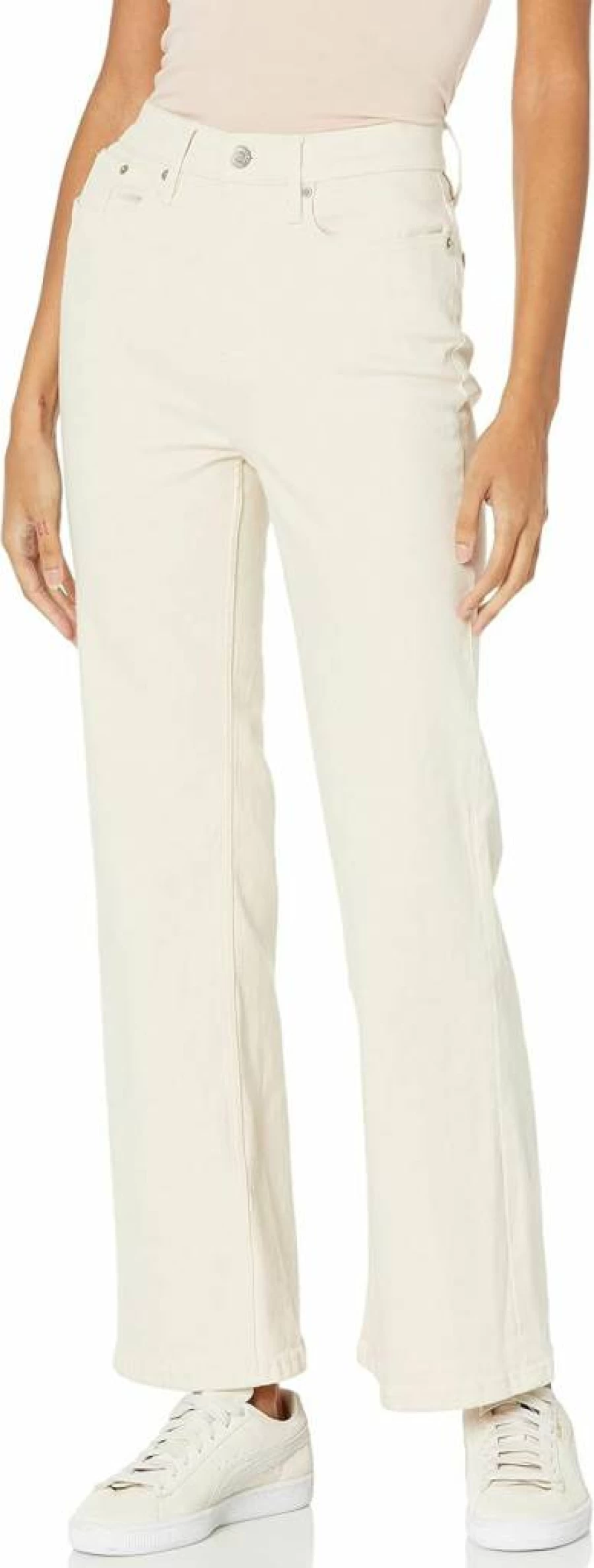 Calvin Klein Women's High Rise Flare Jeans with Side Split Detail