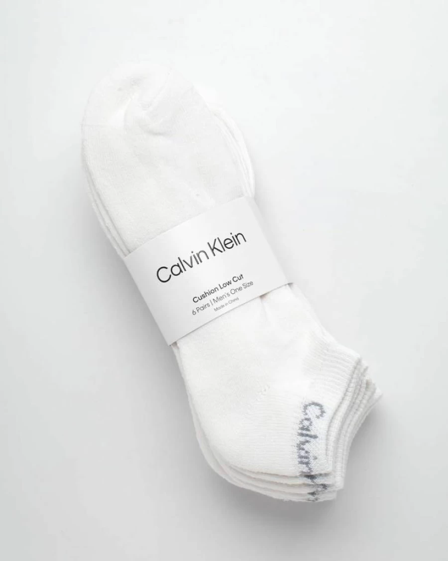 Calvin Klein Men's No-Show Athletic Socks 6-Pack – Low Cut Breathable Comfort Sneaker Socks