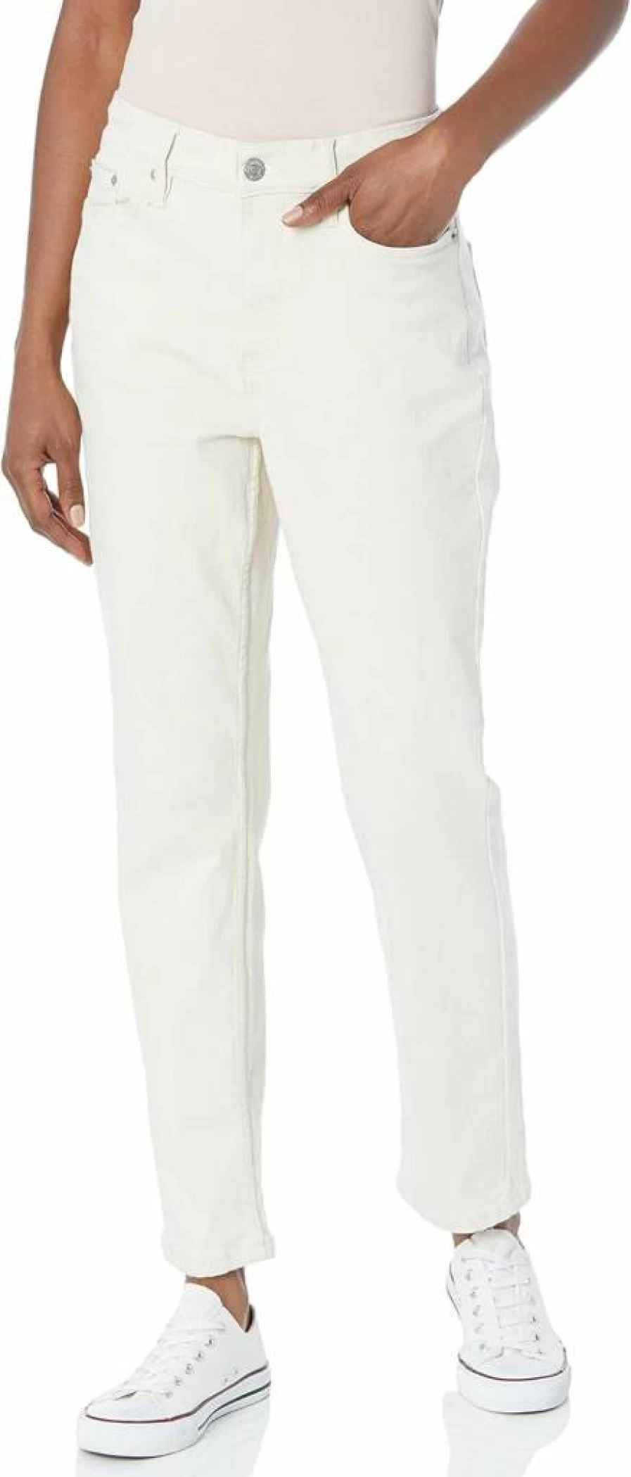 Calvin Klein Women's High Rise Slim Fit Cropped Jeans - Stretch Denim Skinny Ankle Jeans for Women
