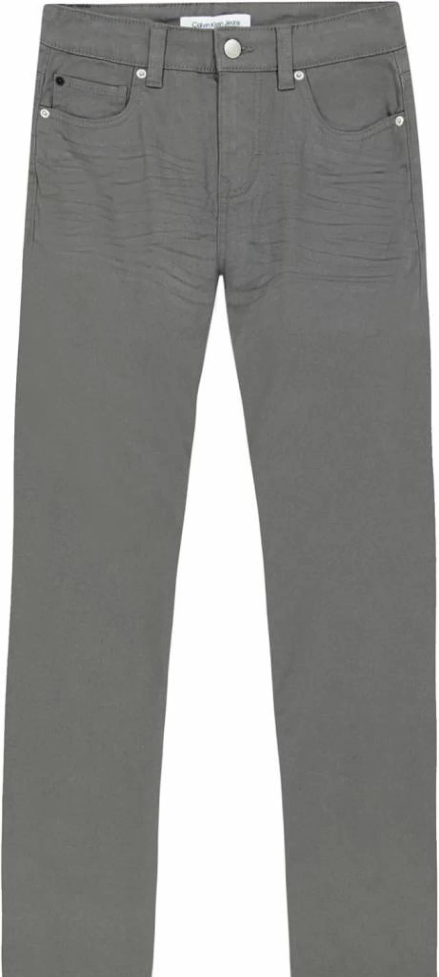 Calvin Klein Boys' Slim Fit 5-Pocket Twill Pants with Stretch, Zipper Fly & Button Closure, Straight Leg Design