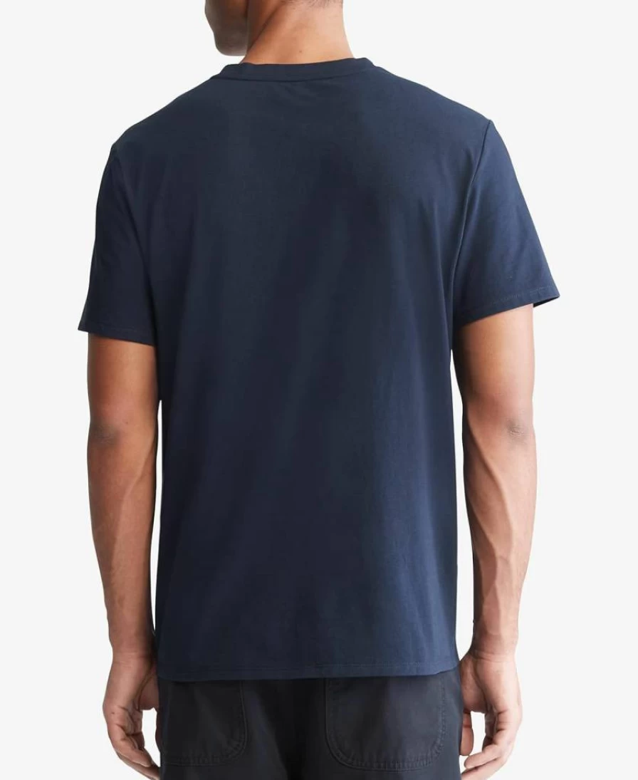 Calvin Klein Men's Classic Cotton V-Neck T-Shirt – Soft, Solid Color Casual Tee for Everyday Wear