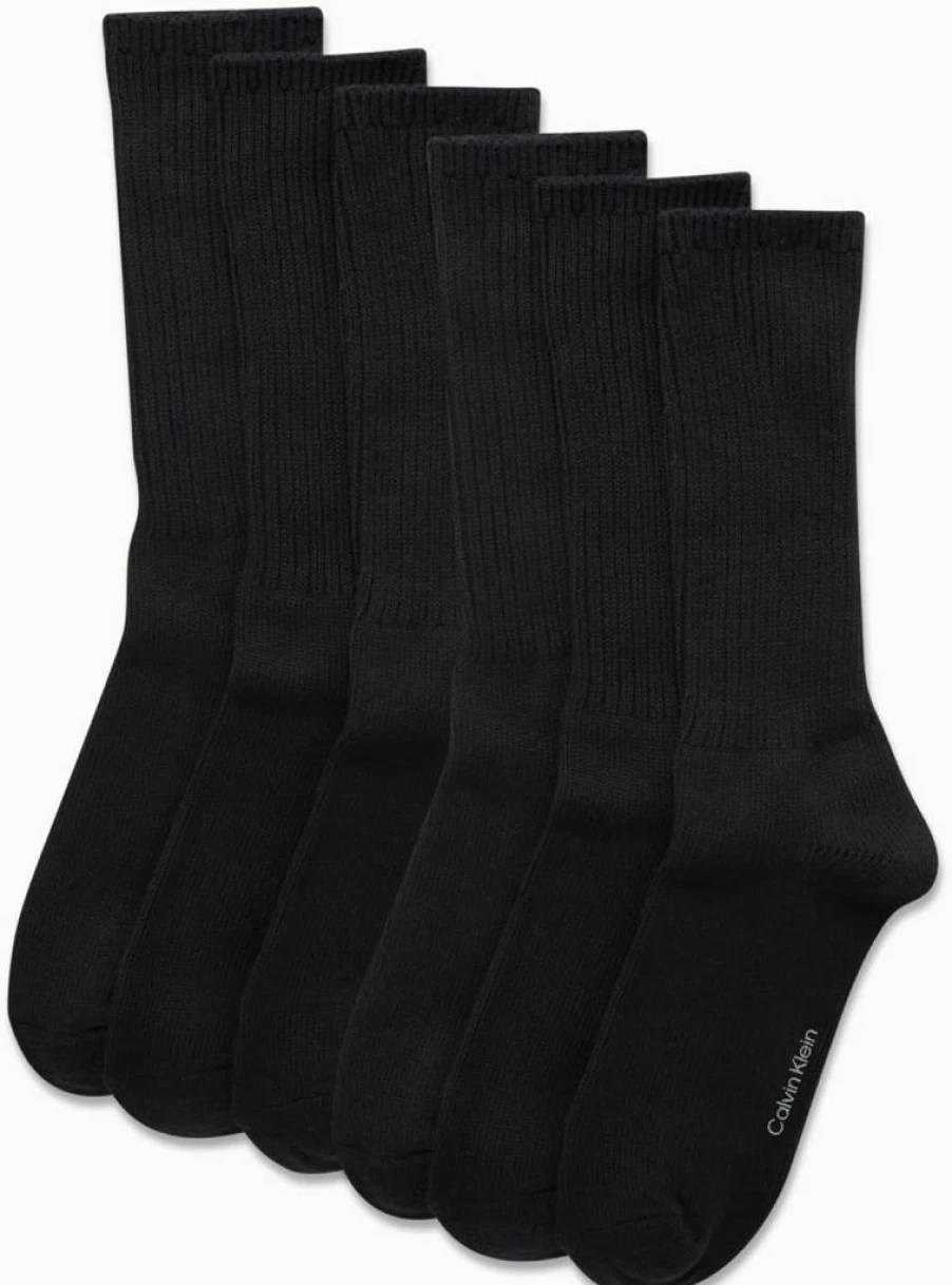 Calvin Klein Men's 6-Pack Lightweight Cotton Crew Socks for Comfort & Style