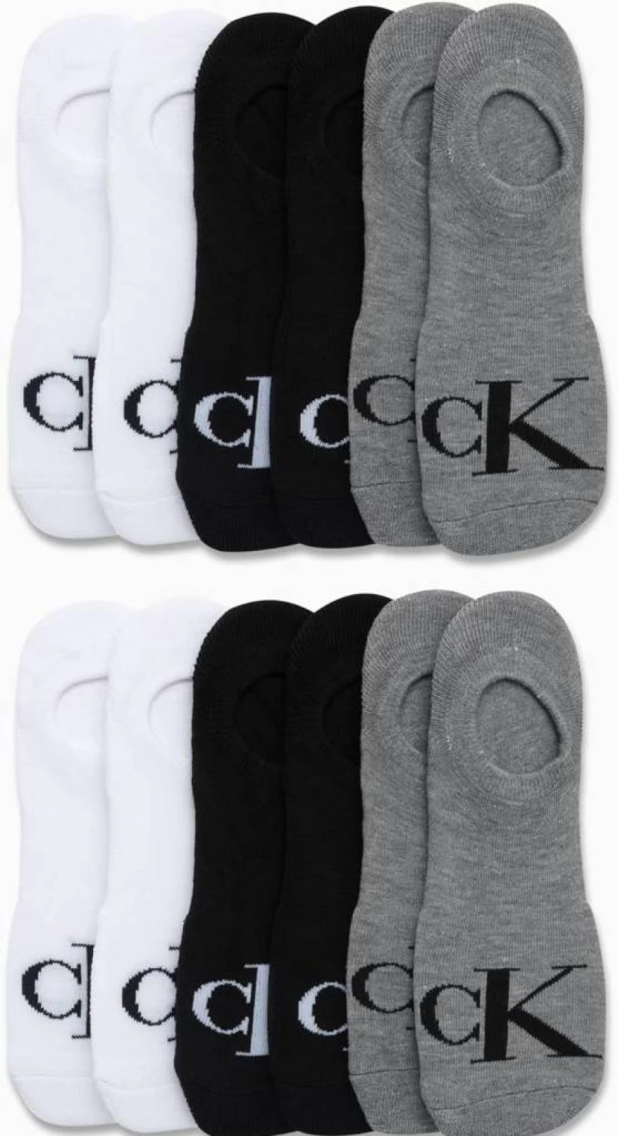 Calvin Klein Men's No Show Socks 12 Pack - Low Cut Cushioned Non Slip Liner Socks for Sneakers & Loafers (Sizes 7-12)
