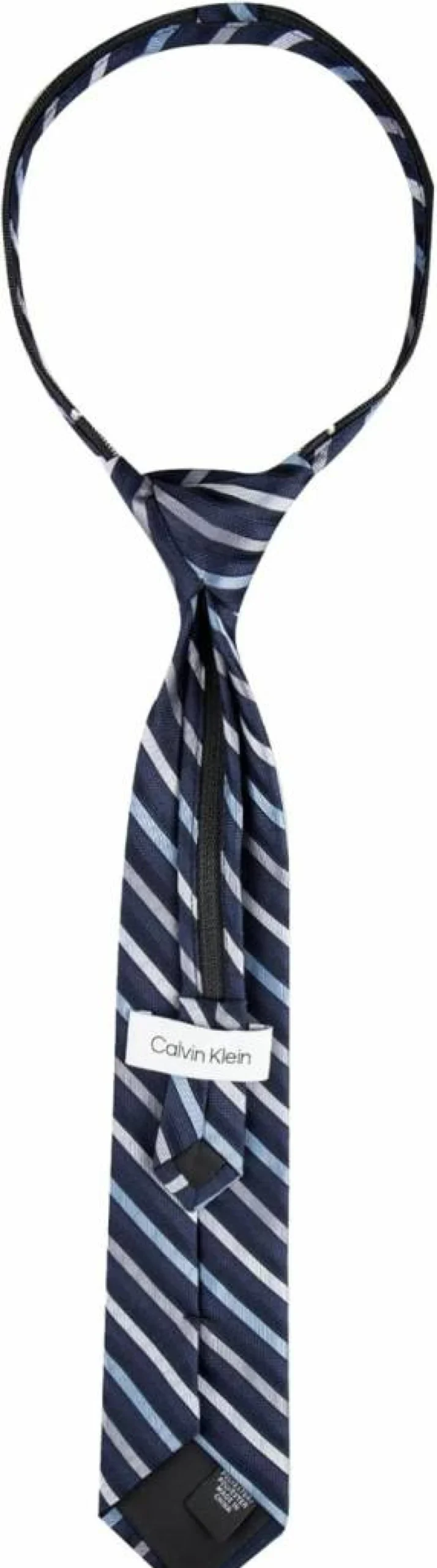 Calvin Klein Adjustable Pre-Tied Zipper Neck Tie for Boys and Teens - Stylish Formal Wear