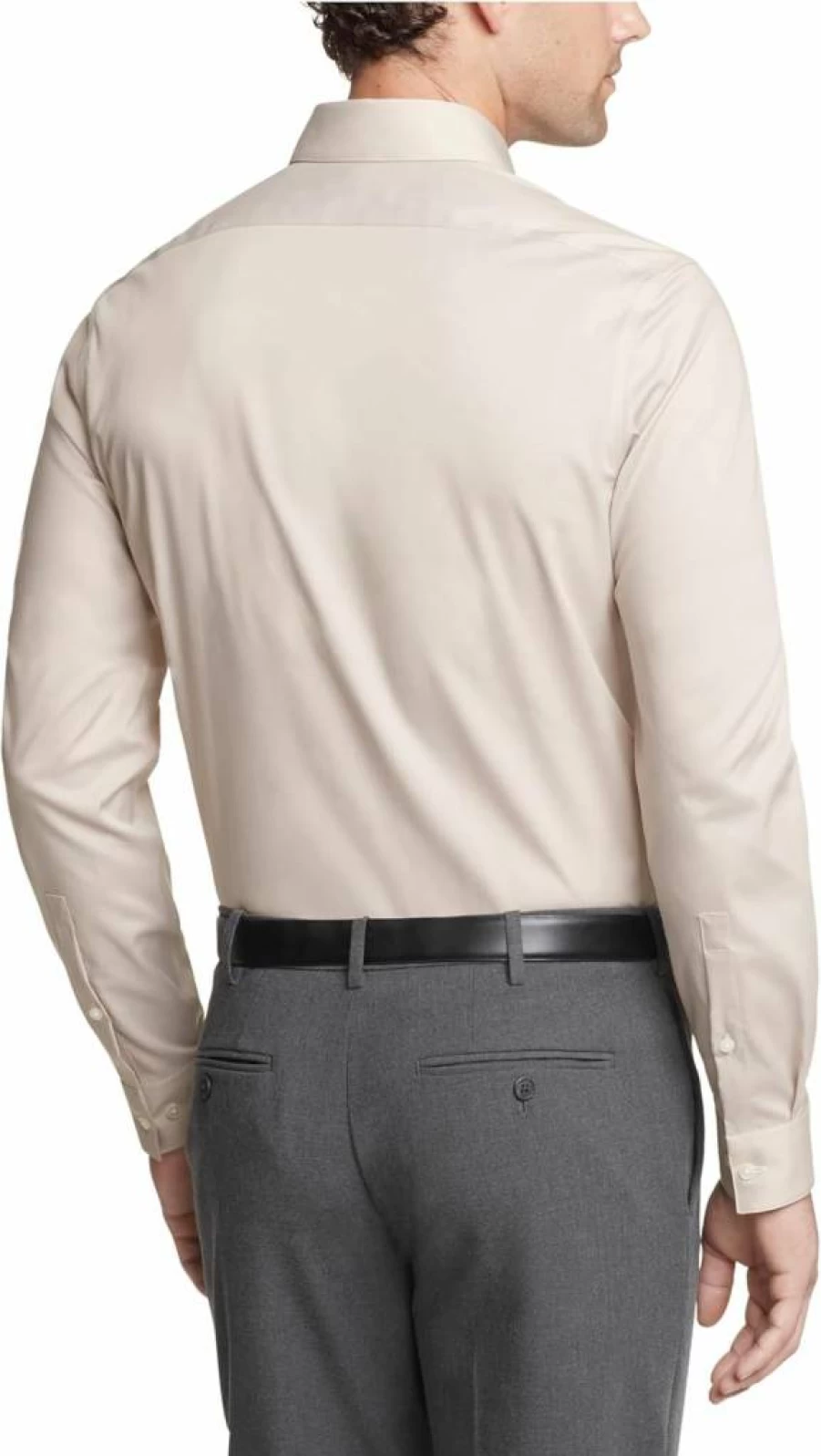 Calvin Klein Slim Fit Non-Iron Herringbone French Cuff Dress Shirt for Men