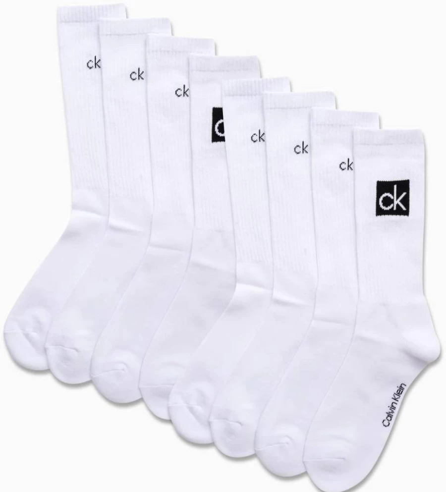 Calvin Klein Men's 8-Pack Lightweight Cotton Crew Socks for Athletic Comfort