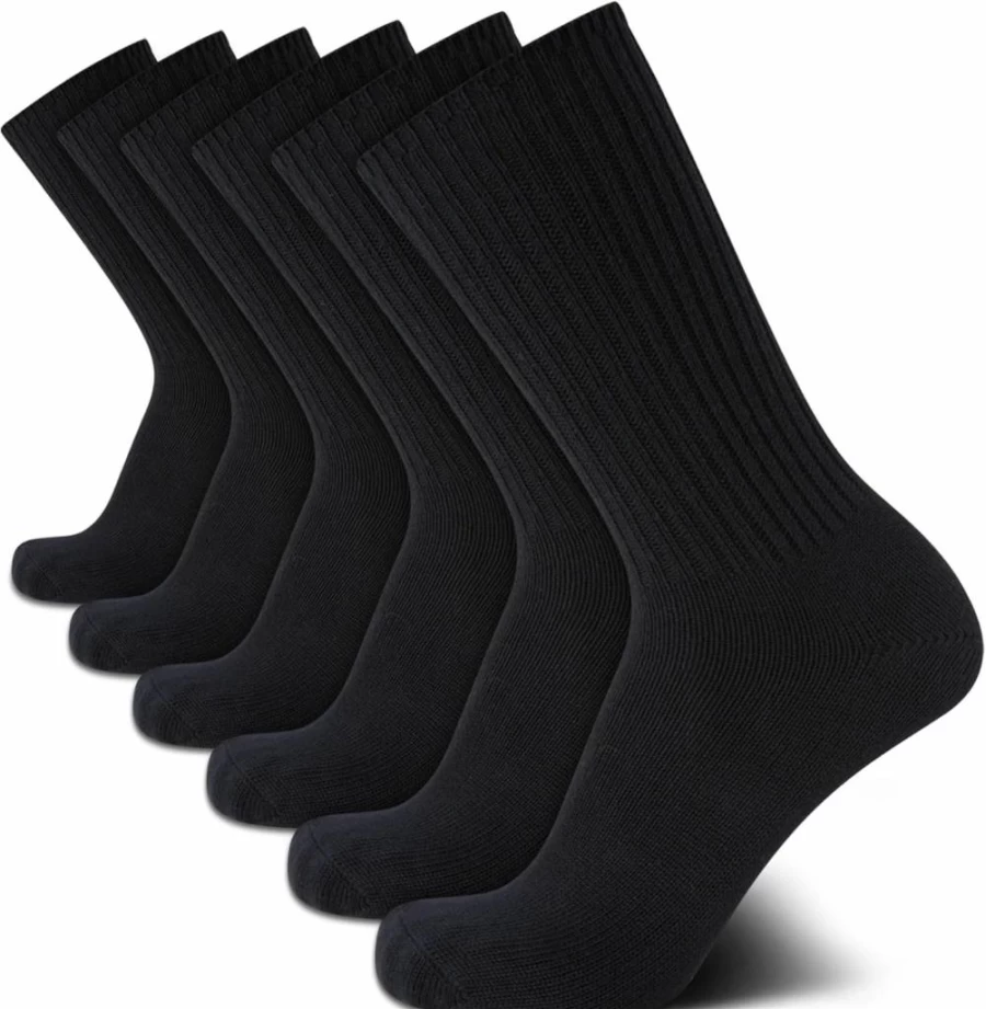 Calvin Klein Men's 6-Pack Lightweight Cotton Crew Socks for Everyday Comfort