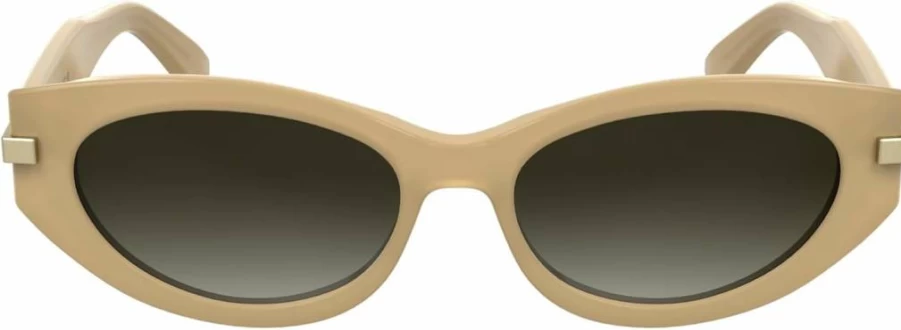 Calvin Klein Women's Opaline Beige Sunglasses with Gradient Brown Lenses - CK25502S Fashion Eyewear