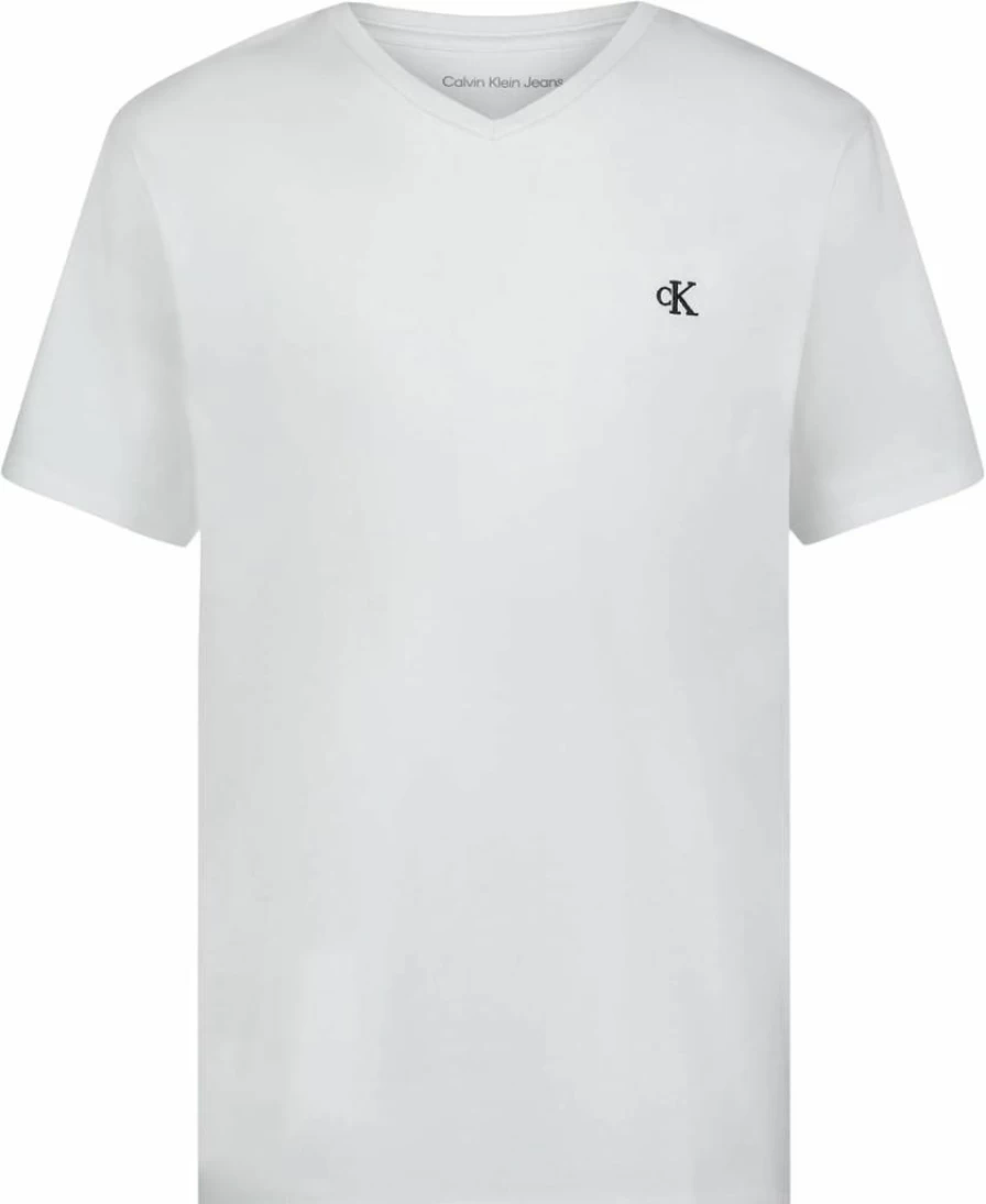 Calvin Klein Boys' Soft Comfortable Relaxed Fit Solid V-Neck Short Sleeve T-Shirt