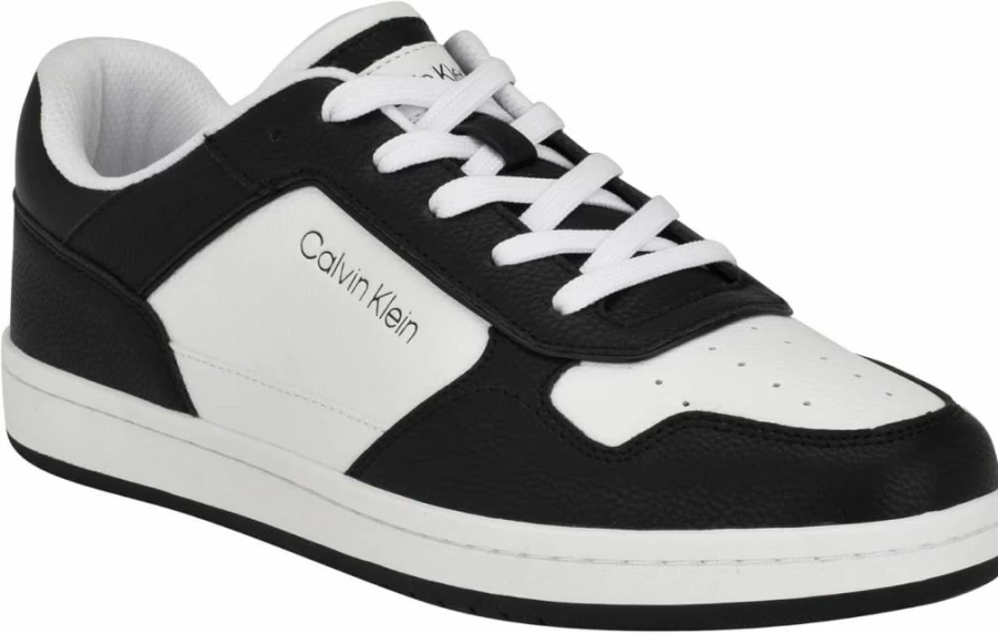 Calvin Klein Men's Landy Sneakers – Casual Comfortable Leather Low-Top Shoes for Men