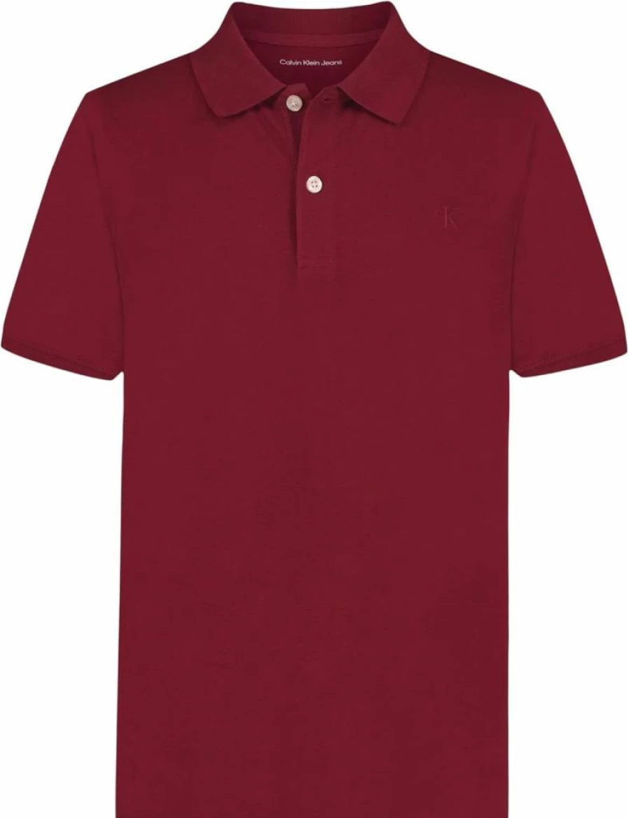 Calvin Klein Boys' Short Sleeve Polo Shirt - Soft Micro Pique Fabric, Comfortable Fit, Button Closure