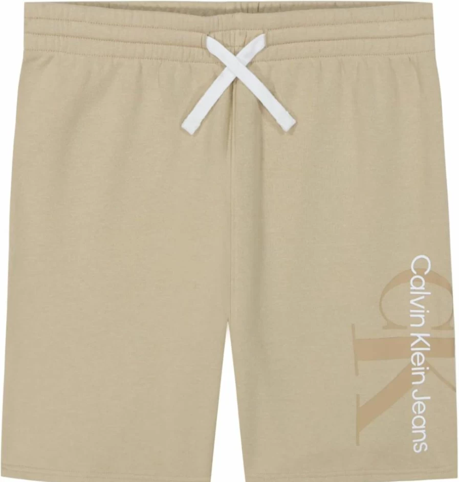 Calvin Klein Boys' Fleece Jogger Shorts with Drawstring and Pull-On Design for Comfort