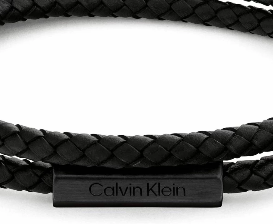 Calvin Klein Men's Genuine Leather Bracelet – Stylish & Durable Designer Jewelry for Men