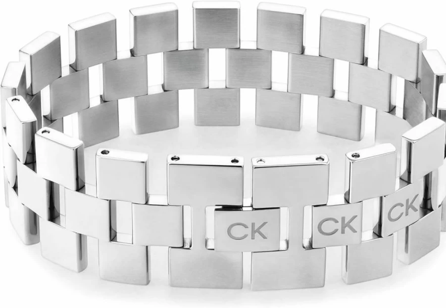 Calvin Klein Women's Sterling Silver Link Bracelet | Elegant Fashion Jewelry for Women