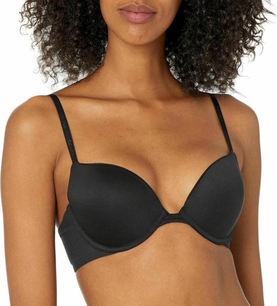 Calvin Klein Women's Push Up Plunge Bra for Lift and Support | Comfortable Underwire Lingerie