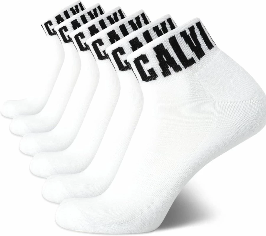 Calvin Klein Men's 6-Pack Breathable Soft Cushioned Mini Crew Socks for Athletic Comfort (Size 7-12)