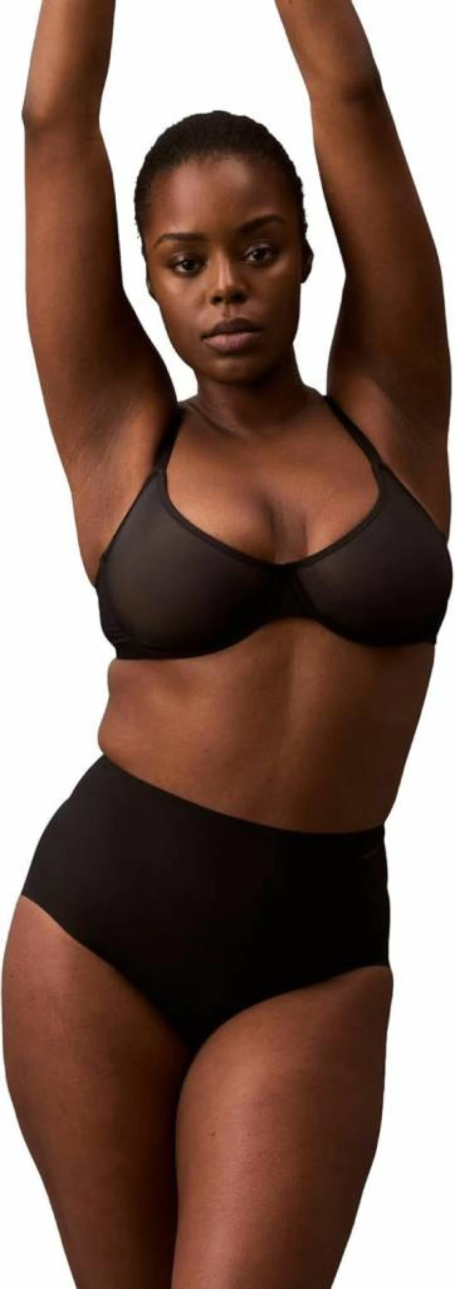 Calvin Klein Women's High-Waist Mesh Shapewear Brief - Stay-Put Comfort Panty