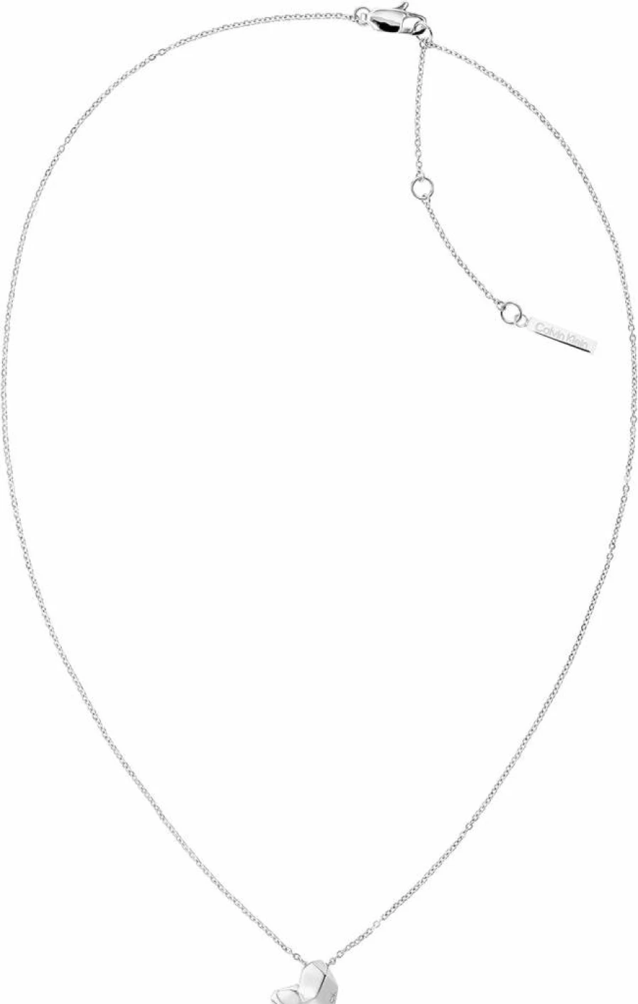 Calvin Klein Women's Heart Pendant Necklace - Elegant Faceted Design for Everyday Wear & Special Occasions