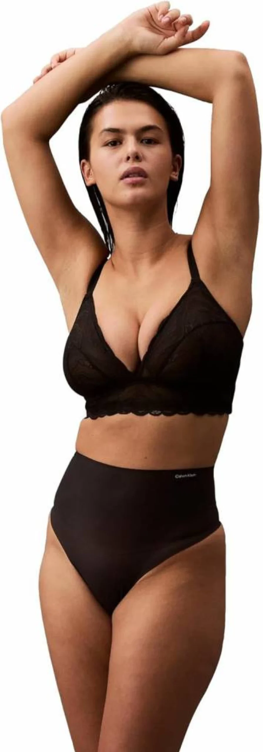 Calvin Klein Women's High-Waist Smoothing Thong Shapewear - Second Skin Invisible Panty