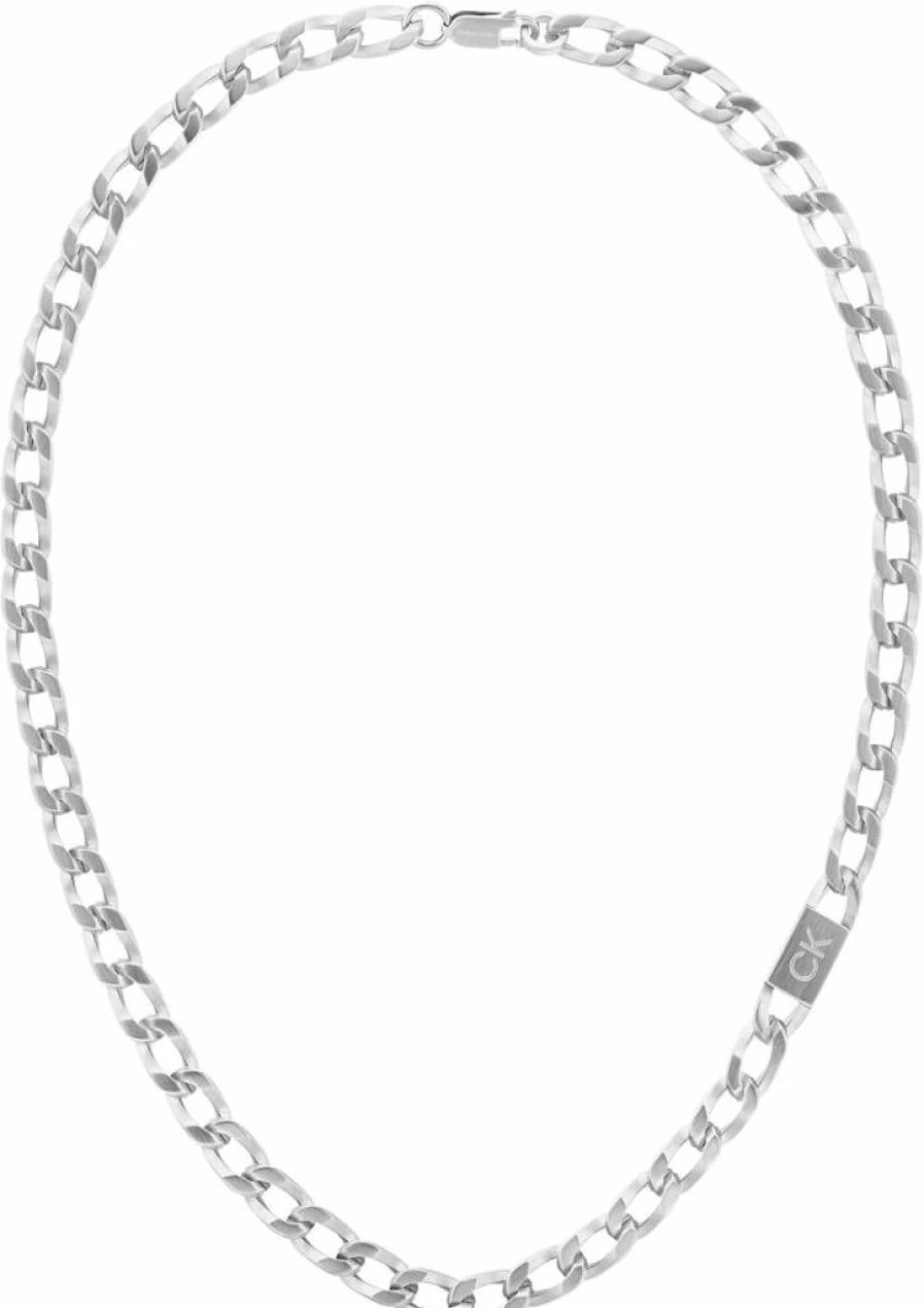 Calvin Klein Men's Stainless Steel Chain Link Necklace | Classic Designer Jewelry for Men