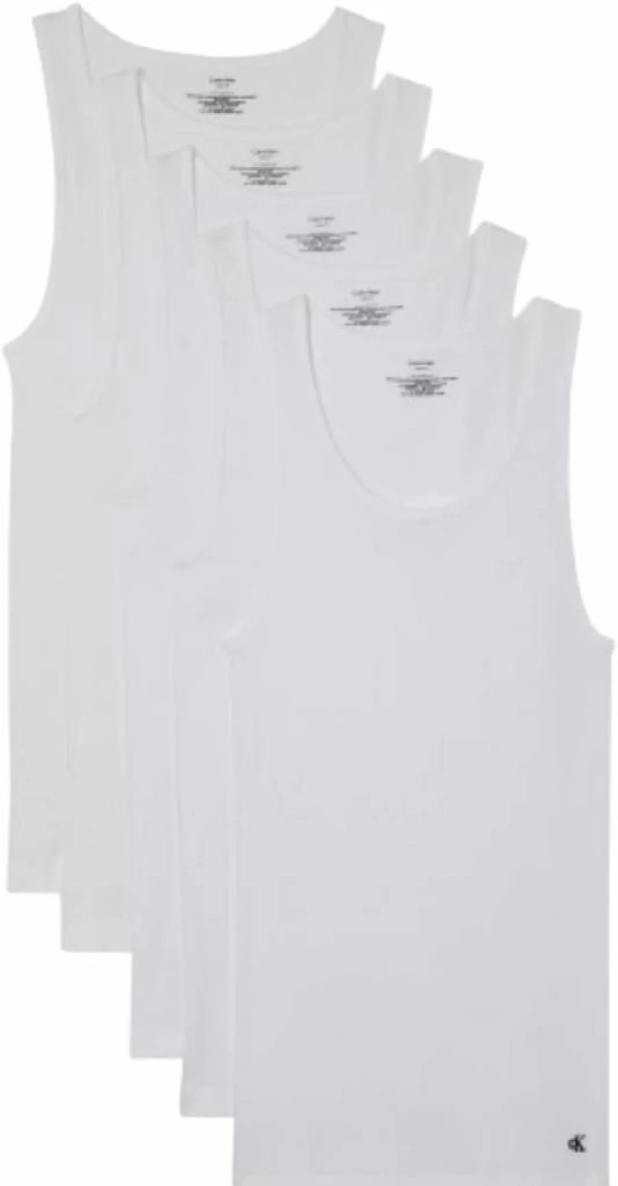 Calvin Klein Men's Cotton Crew Neck Undershirt - Soft Comfortable Slim Fit White T-Shirt