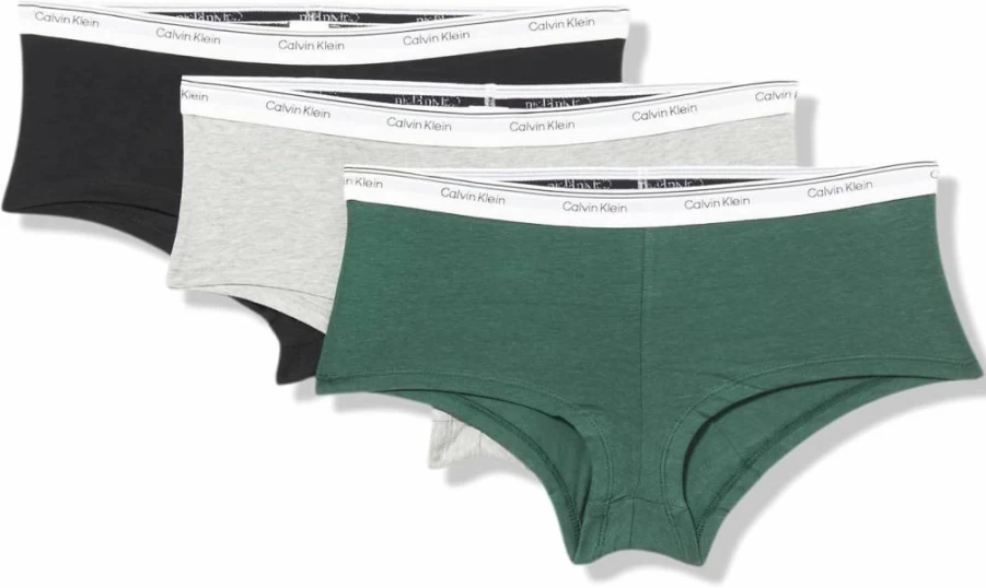 Calvin Klein Women's 3-Pack Cotton Stretch Boyshort Underwear | Comfortable & Breathable Panties