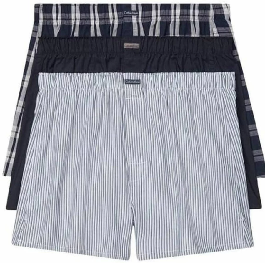 Calvin Klein Men's Cotton 3-Pack Classic Boxer Briefs Underwear Comfortable Breathable Soft Underwear Set