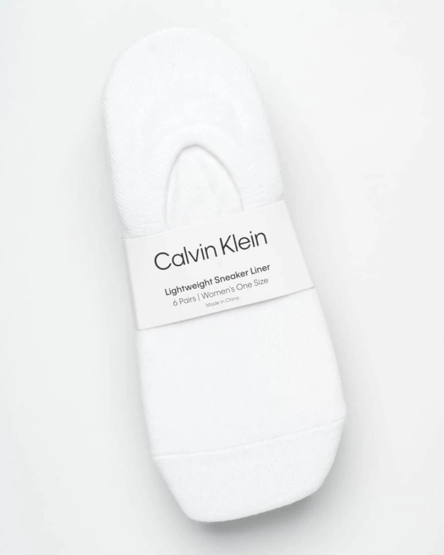 Calvin Klein Women's No Show Socks 6-Pack - Lightweight Low Cut Invisible Ankle Socks for Women
