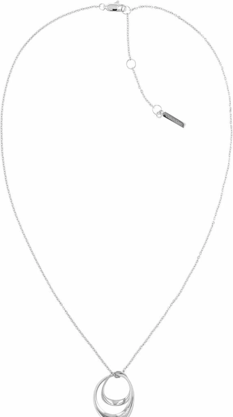 Calvin Klein Women's Polished Sculptural Contour Pendant Necklace for Elegant Style