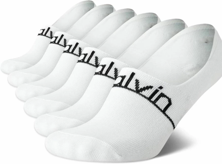 Calvin Klein Women's No Show Socks 6-Pack Lightweight Liner Ankle Socks