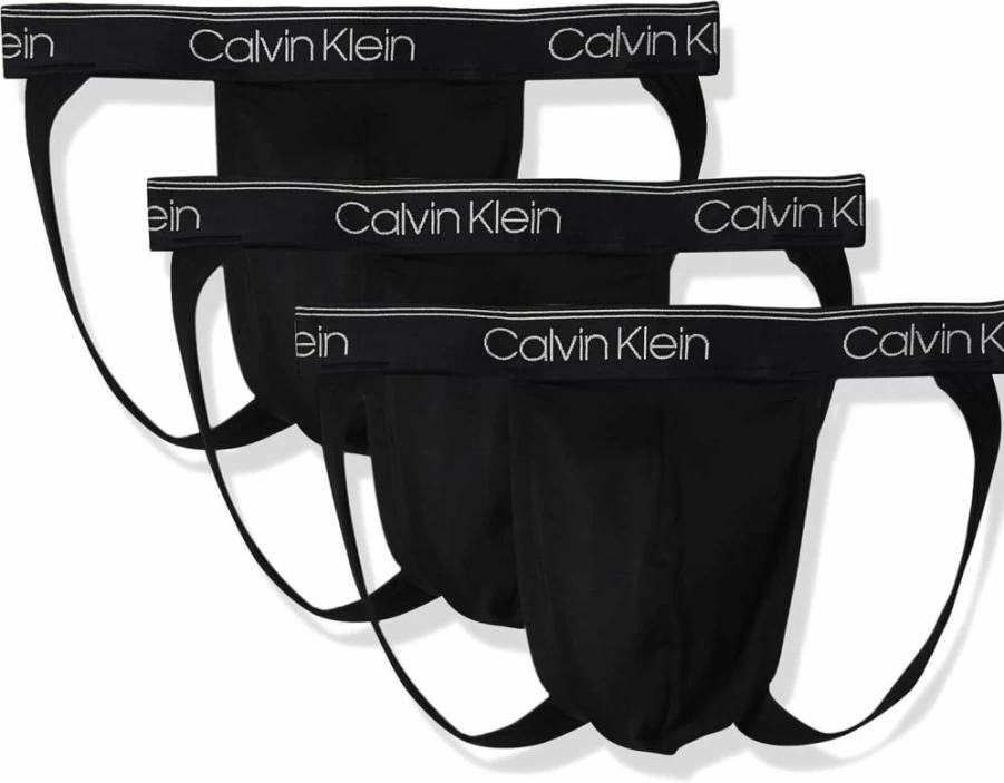 Calvin Klein Men's 3-Pack Micro Stretch Jock Strap Underwear for Comfort & Support