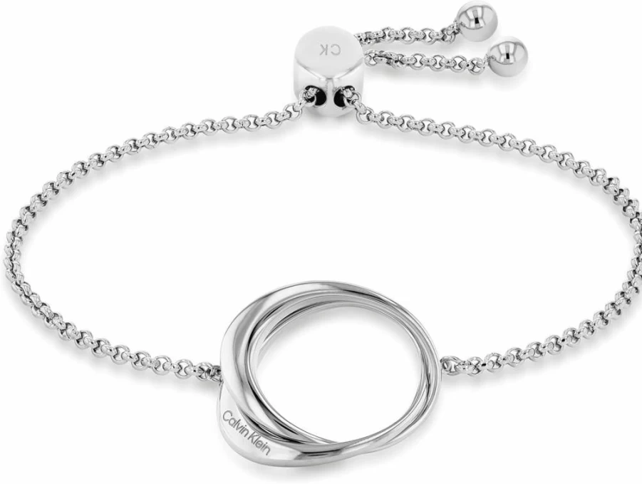 Calvin Klein Women's Elegant Chain Link Bracelet with Unique Contour Design