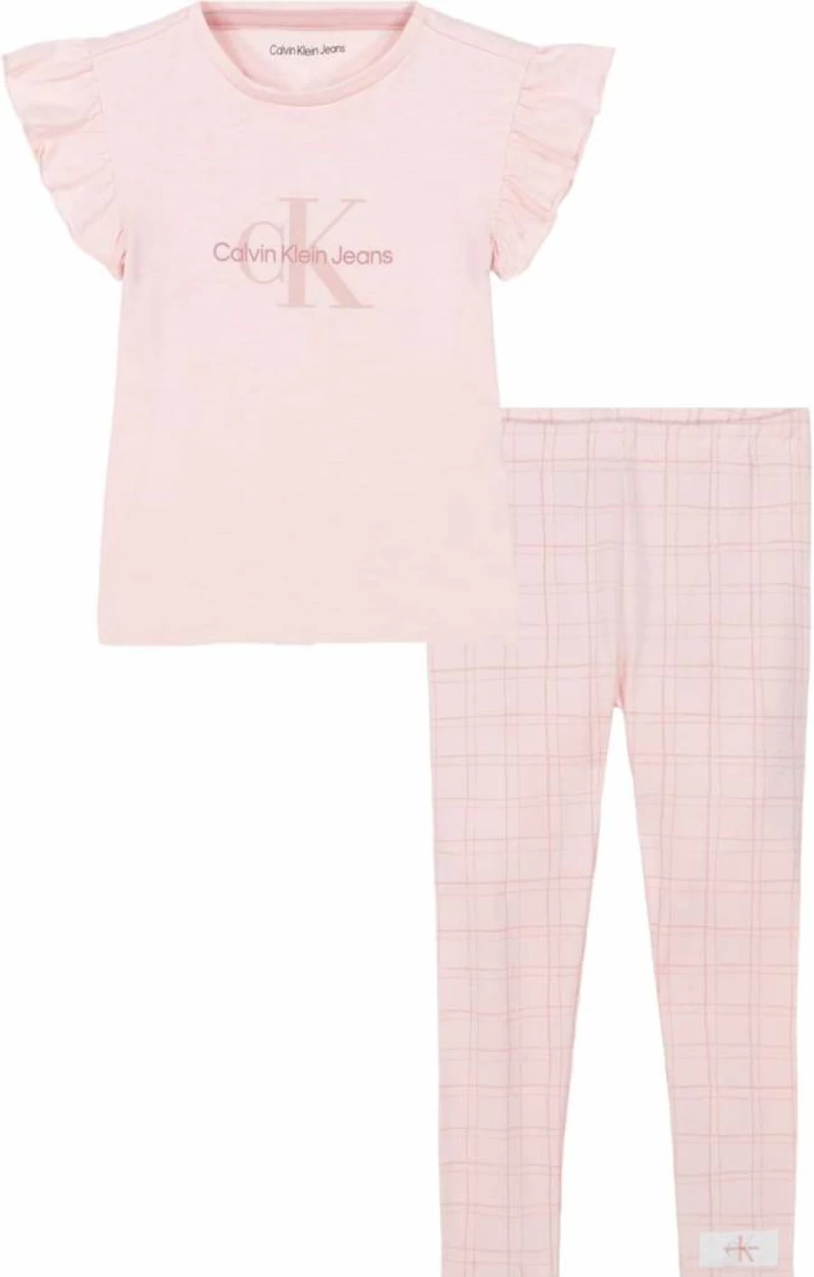Calvin Klein Girls 2-Piece Outfit: Soft Tunic Top & Stretchy Leggings Set