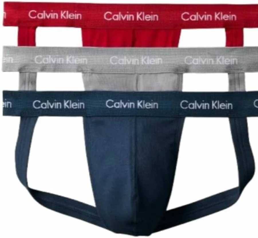 Calvin Klein Men's 3-Pack Cotton Stretch Jockstrap Underwear for Comfort & Support