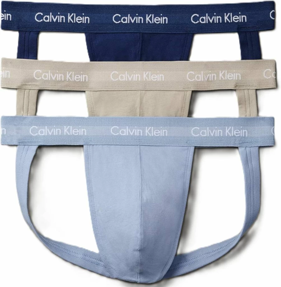 Calvin Klein Men's 3-Pack Cotton Stretch Jockstrap Underwear for Comfort & Support