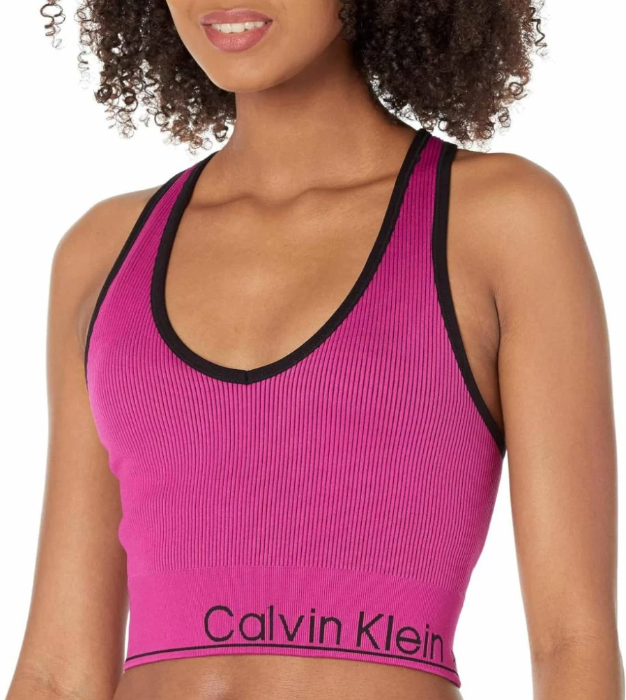 Calvin Klein Performance Women's Workout Ribbed Crop Top for Fitness & Yoga