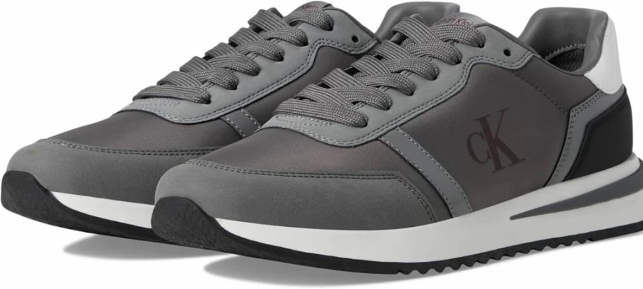 Calvin Klein Men's Picio Sneakers - Casual Comfortable Leather Low-Top Lace-Up Shoes for Men