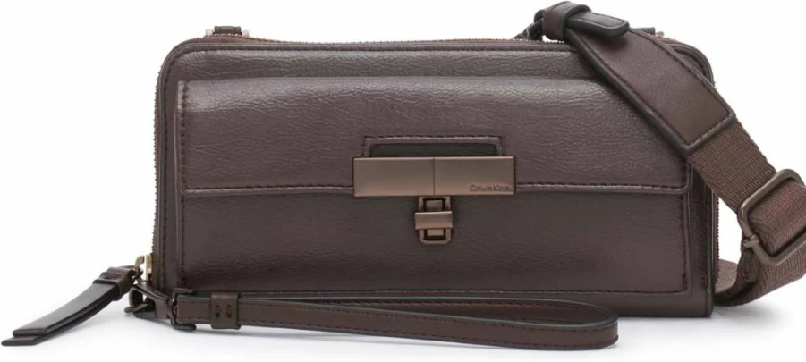 Calvin Klein Becky Crossbody Wallet with Organizational Compartments and Adjustable Strap