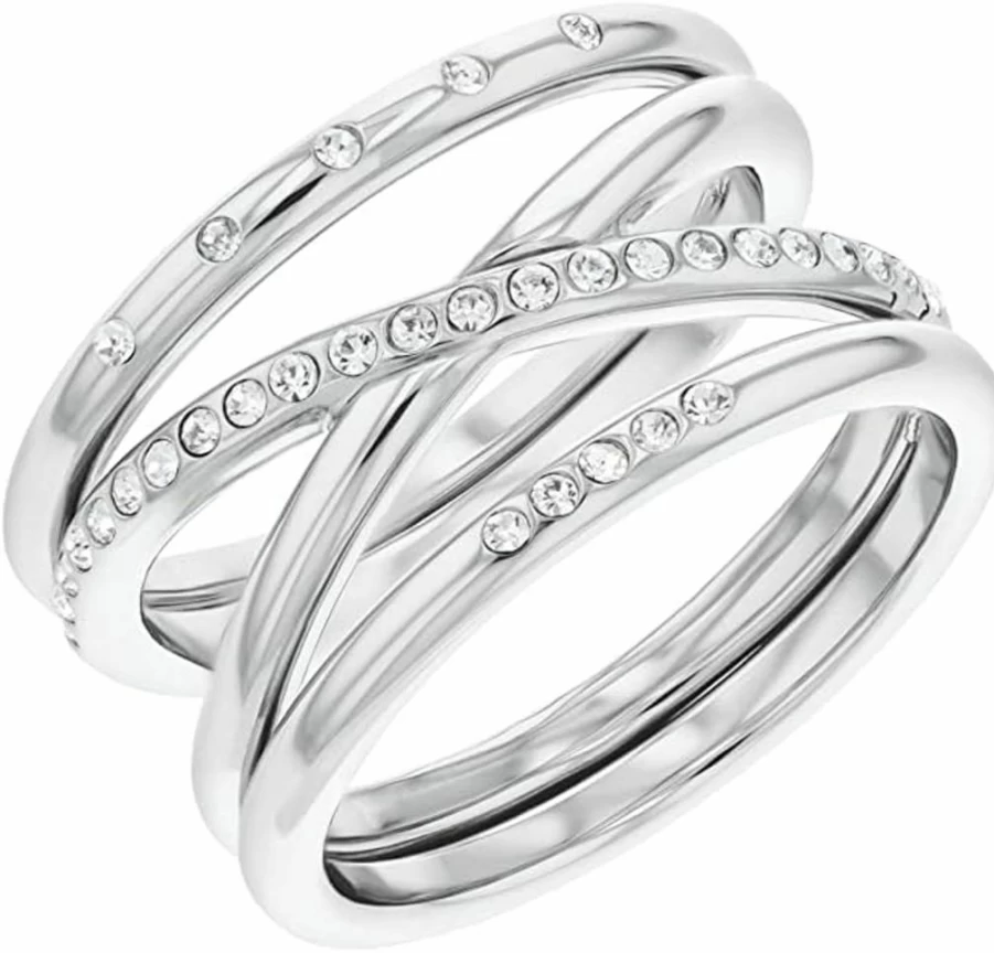 Amazon Women's Crystal Ring - Elegant Minimalist Design, Sleek Silhouette Jewelry