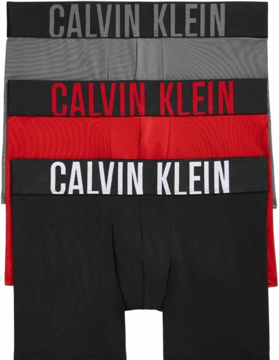 Calvin Klein Men's Intense Power 3-Pack Boxer Briefs - Soft Stretch Underwear for Comfort & Support