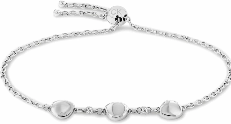 Calvin Klein Women's Fashion Chain Bracelet | Minimalist Jewelry for Women | Sterling Silver Cuff Bangle